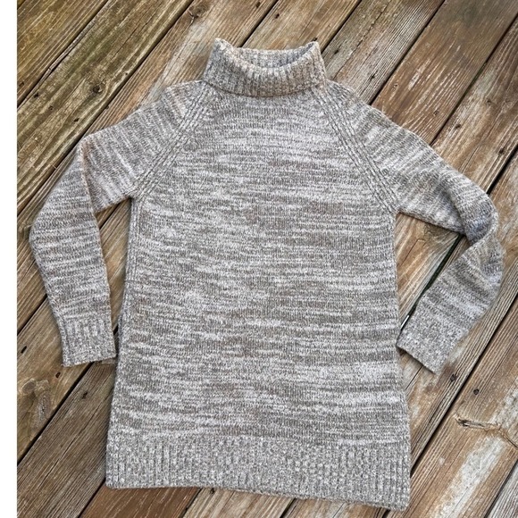 Zara Knit Tunic Chunky Knit Turtle Neck Raglan/Long Sleeve - Picture 1 of 5